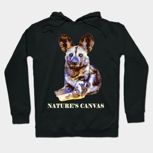 Painted Dog Nature's Canvas Artwork for Painted Dog Fans Hoodie